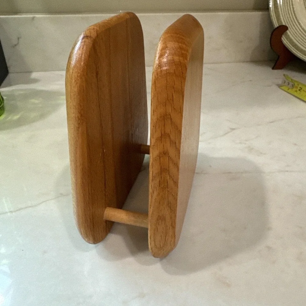 Hand made Solid Oak Wood Napkin Holder